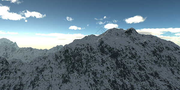 冬天有雪的高山  3d 它制作图案艺术太阳爬坡风景顶峰滑雪阳光旅行岩石季节图片