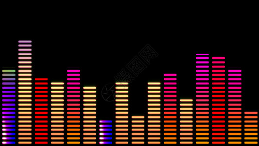 数字均衡器条形图它制作图案夜店频率插图电脑俱乐部光谱放大器混合器立体声玩家图片