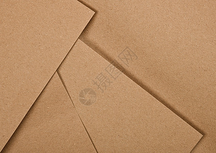 几张牛皮纸手工业包装纤维回收工艺画幅床单小憩材料多边形背景图片