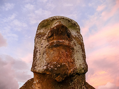 复活岛神像雕像史诗雕刻公园旅游巨石旅行雕塑天空历史蓝色图片