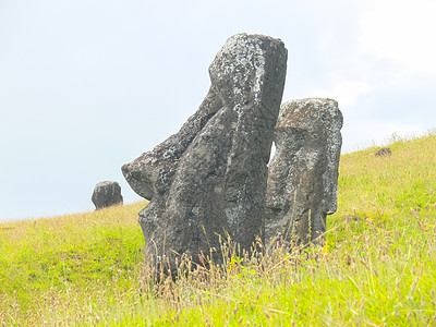 复活岛神像雕像公园雕刻魔法草地躯干石头纪念碑摩艾数字文化图片