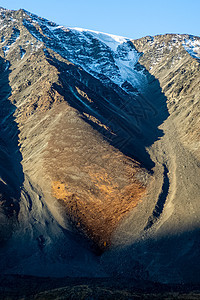 阿尔泰山和两山之间的峡谷的自然景观 以及那座山的景象紫色房屋场地风景旅行山沟岩石爬坡石头丘陵图片