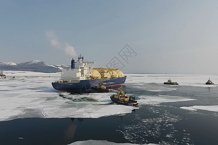 拖运液化油罐车 海上运输碳氢化合物楼梯原油技术力量梯子海岸海景活力竞争者拖船图片