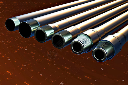 油井的泵式压缩机管道 石油和天然气设备套管钻孔平台生产金子力量钻机蓝色钻头机器图片