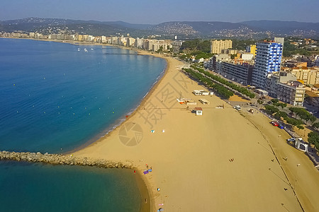 西班牙的地中海海岸 西班牙的海边法院奢华岩石建筑学景观假期城市网球场爬坡风景水晶图片