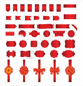 红丝带背景销售横幅标签收藏运动商业市场海报大集交易零售店铺插画