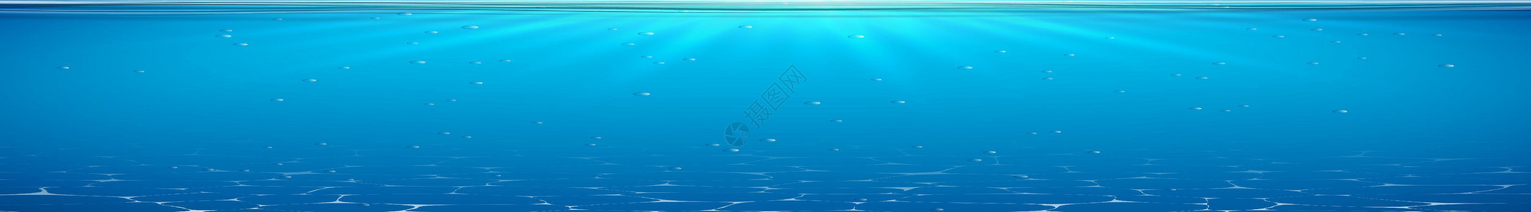 海洋景观逼真的水下背景气泡空气液体插图潜水海滩阳光水线太阳派对图片
