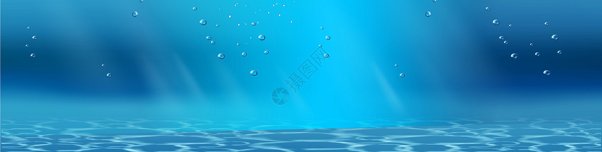 海洋景观逼真的水下背景液体水线气泡蓝色阳光太阳派对水族馆天空射线图片