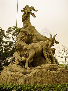 香港山羊的纪念碑 动物的纪念碑艺术阳光十二生肖崇拜历史地标上帝权杖宗教建筑学图片