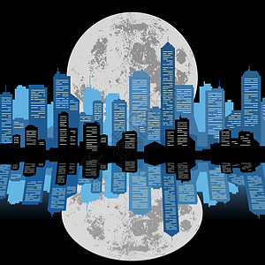 城市景色反射剪影蓝色地面景观财产总部天空构造市中心摩天大楼图片
