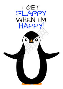 一个快乐的企鹅背景图片