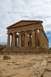 意大利西西西里阿格里根托神庙谷废墟文化石头纪念碑地标柱廊历史历史性山谷旅行图片