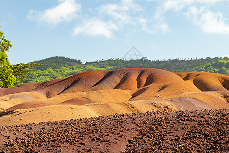 非洲印地洋毛里求斯岛非洲 印度洋甘蔗编队吸引力氧化铁自然现象旅行石头热带黏土全景图片