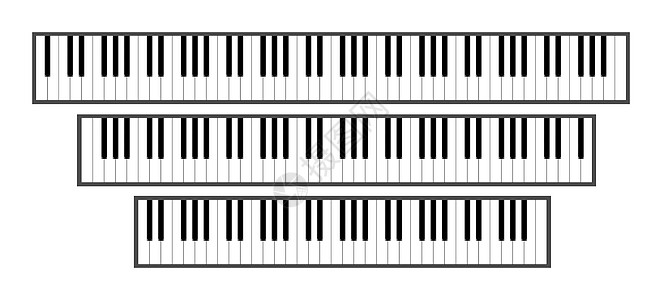 钢琴键盘尺寸 3d 插图  8861和76键图片