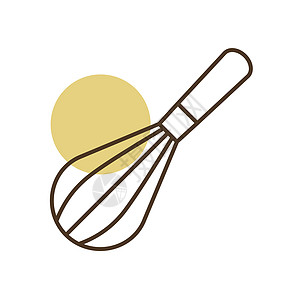 用于混合和搅拌矢量 ico 的气球搅拌器鞭子面包配饰工具插图食物厨师打浆机餐厅混合器图片
