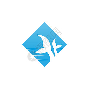 海豚标志图标设计概念向量模板荒野字母商业蓝色野生动物海浪海洋动物运动游泳图片