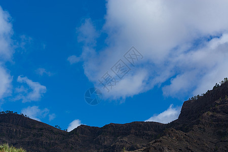 全景大加那里亚莫甘山面积蓝色高尔夫球小城牛皮纸文化古董公开赛奶奶自然保护区图片