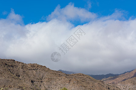 全景大加那里亚莫甘山文化标签面积自然保护区古董蓝色小城牛皮纸公开赛风光图片