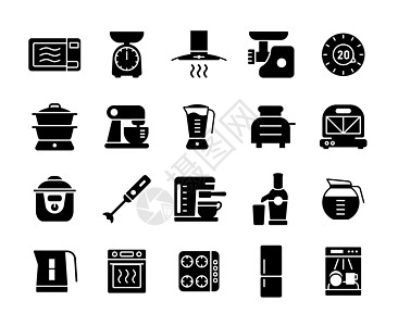九阳榨汁机厨房电器电子设备图标字形 se插画