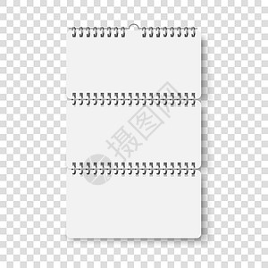 墙上用铁螺旋装订纸质日历 样机空白日历页面集 矢量逼真插图隔离商业日程日记广告正方形笔记本问候语海报办公室卡片图片
