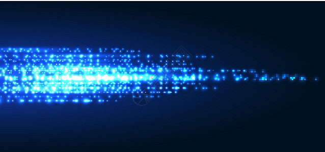 抽象技术未来主义蓝色魔法粒子在深色背景上排列着闪闪发光的光网络科学互联网速度圆圈辉光运动插图火花流动图片