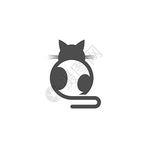 猫图标标志设计插图 vecto商业猫咪动物诊所公司宠物店铺绘画标签印花布图片