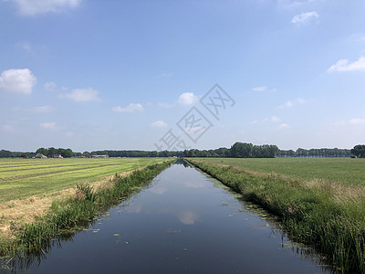 哈登堡周围的农田和运河天空运河自然图片