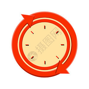 时间符号 矢量抽象时钟图标 截止日期倒计时的概念 孤立在白色背景上的矢量卡通设计图片