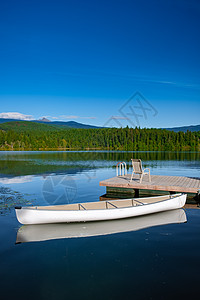 秋天早晨的荷兰湖 加拿大不列颠哥伦比亚省克利尔沃特海浪旅行芦苇国家镜像清水镜子旅游反射丘陵图片