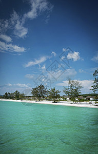 西哈努克维尔坎波迪亚海岸附近的科洪岛的天堂海滩异国晴天旅游海岸线游客热带情调风景破坏白色图片