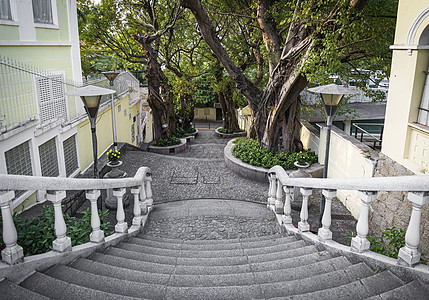 古老塔伊帕马考的殖民地小巷口游客建筑学风景建筑物遗产楼梯殖民街道房屋脚步图片