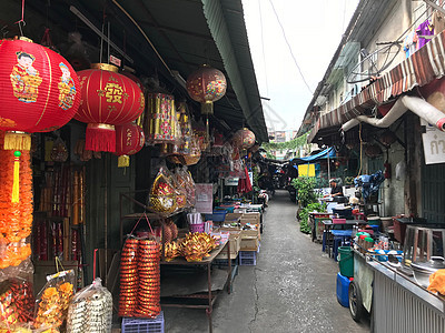 中华镇的一条小街背景图片