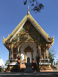 在泰国的佛教寺庙寺院字裤宗教背景图片