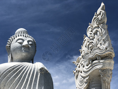 普吉的Big buddha天空宗教旅游山顶背景图片