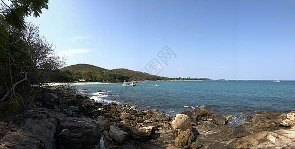 科克萨梅特岛海岸旅游岩石海滩爬坡图片