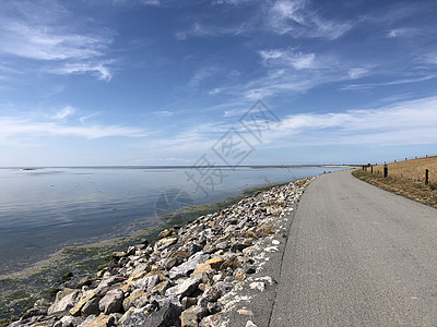 在阿梅兰岛附近驾船堤防自然旅游海洋天空图片