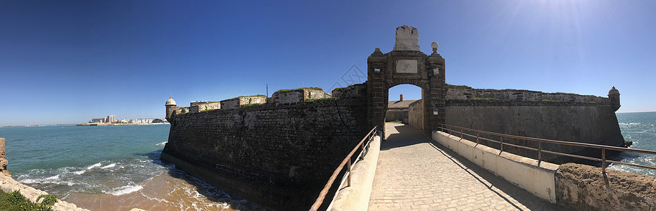 圣塞巴斯蒂亚城堡全景堡垒建筑学海洋文化旅游石头图片