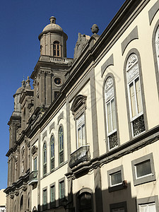 拉斯帕尔马斯大教堂教会宗教阳台圆顶窗户大教堂街道图片
