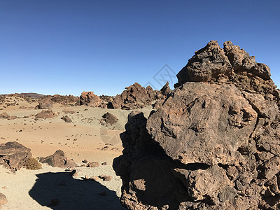 迭代山周围的景观太阳岩石月亮火山顶峰图片