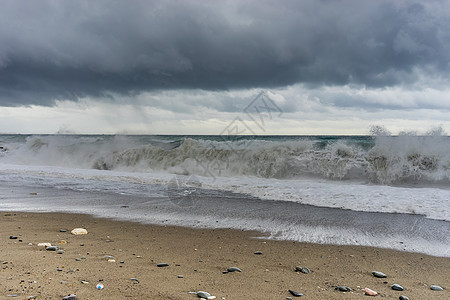 黑海风暴 天气 海滩 黑海风暴图片