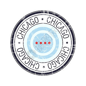 芝加哥市伊利诺伊州矢量 stam图片