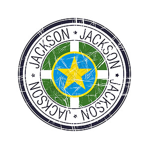 杰克逊市密西西比州矢量 stam图片