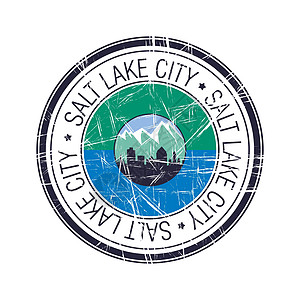 犹他州盐湖城矢量 stam图片