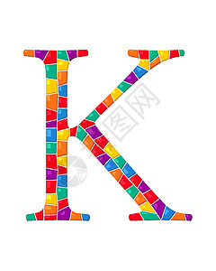 字母 K 矢量马赛克图片