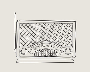 老式收音机小品背景图片
