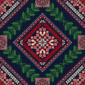 罗马尼亚传统图案 7装饰绣花文化民间织物几何纺织品刺绣装饰品艺术图片