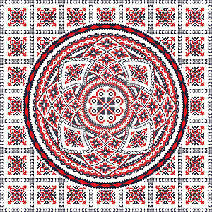罗马尼亚传统图案 9框架几何国家装饰品文化民间戏服地毯绣花织物图片