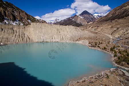 尼泊尔马南Gangapurna湖图片