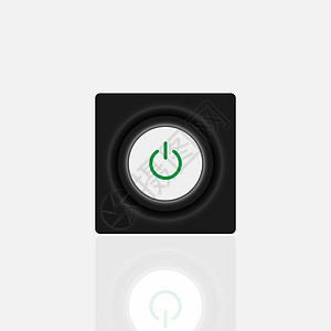 式电源按钮Off 按钮以红色包围On 按钮以黑色背景绿色包围导航互联网电气力量界面圆形网站信号插图圆圈图片