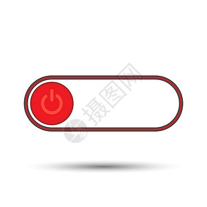 开启特写开关滑块式电源按钮与红色和白色按钮背景图片